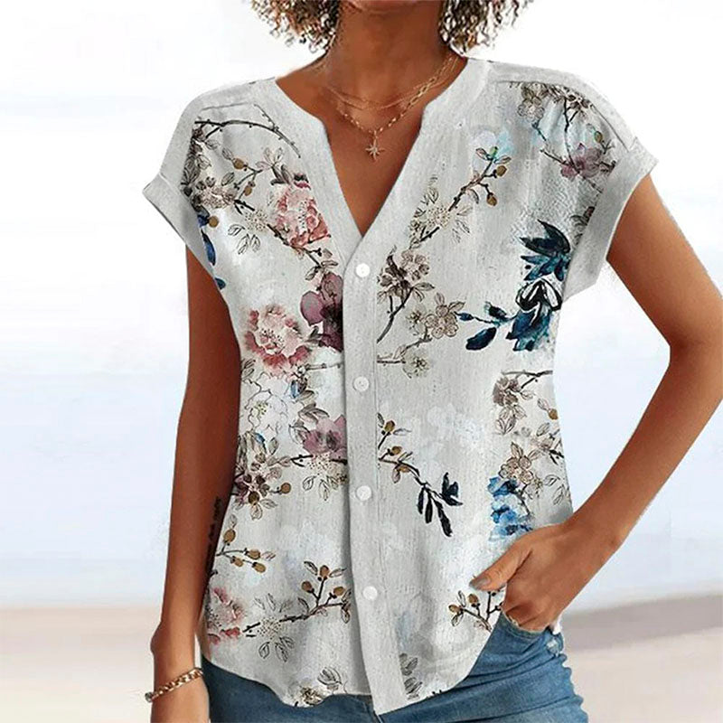 Serina - Lässige Bluse Mit Blumendruck