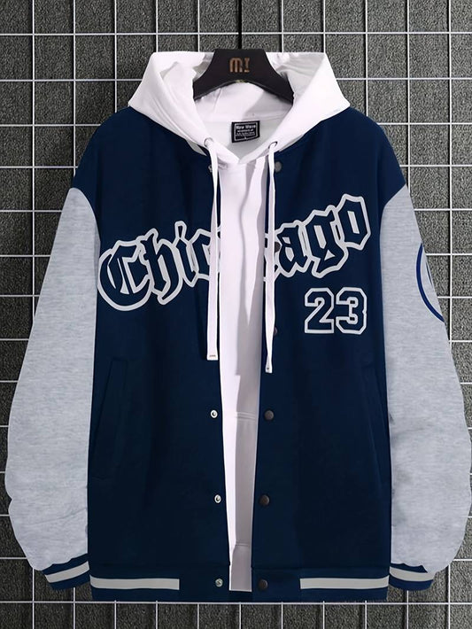 Almar – Chicago Streetwear inspirierte Kapuzen-Kordelzug-Herrenjacke