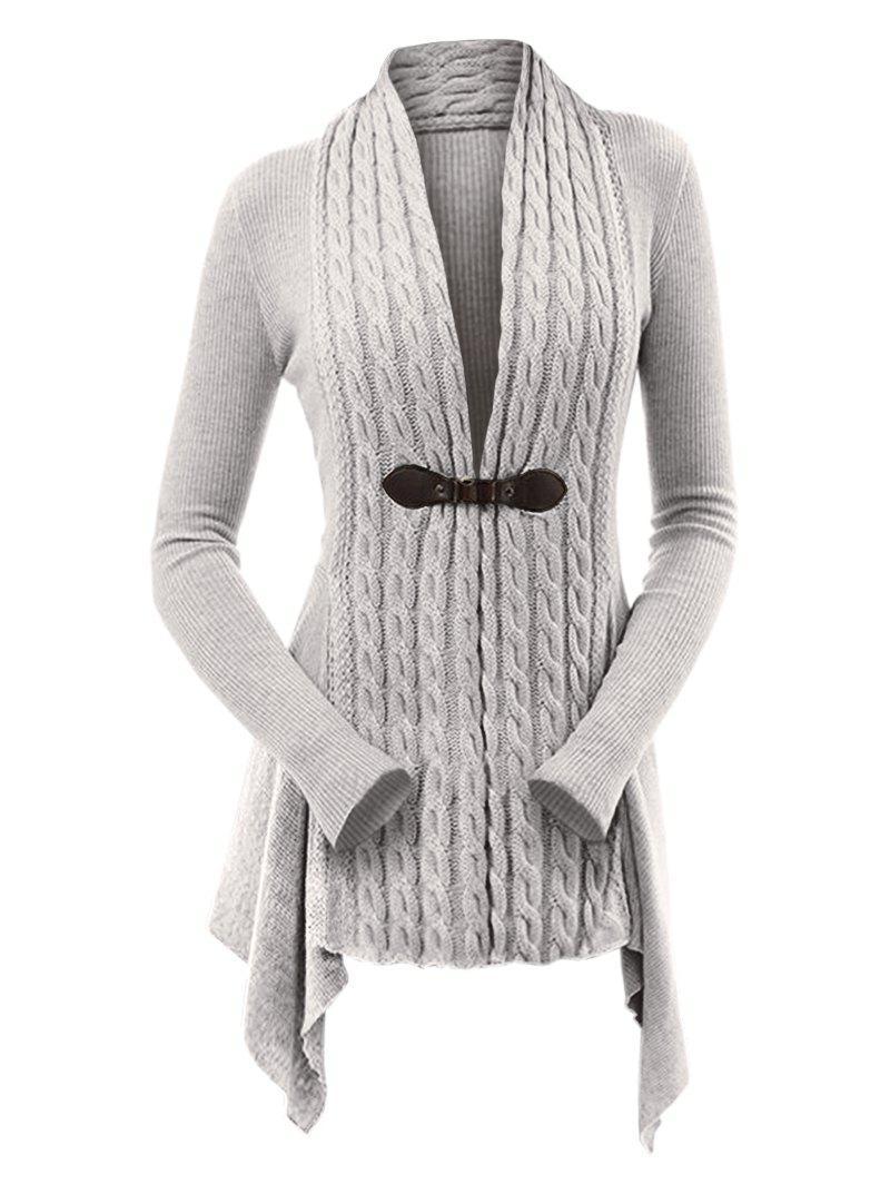 Eleganter Strickcardigan mit Zopfmuster - Thaïs