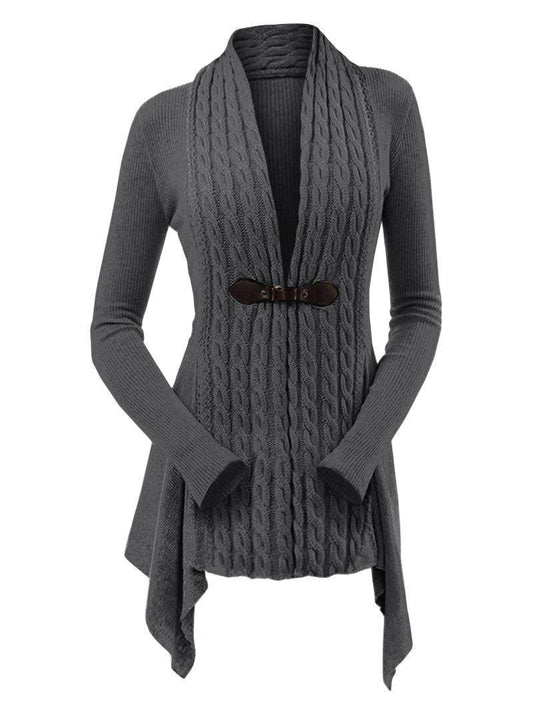 Eleganter Strickcardigan mit Zopfmuster - Thaïs