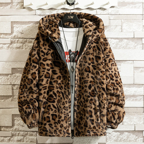 Barrett - Herren-Fleecejacke mit Kapuze und Leopardenmuster