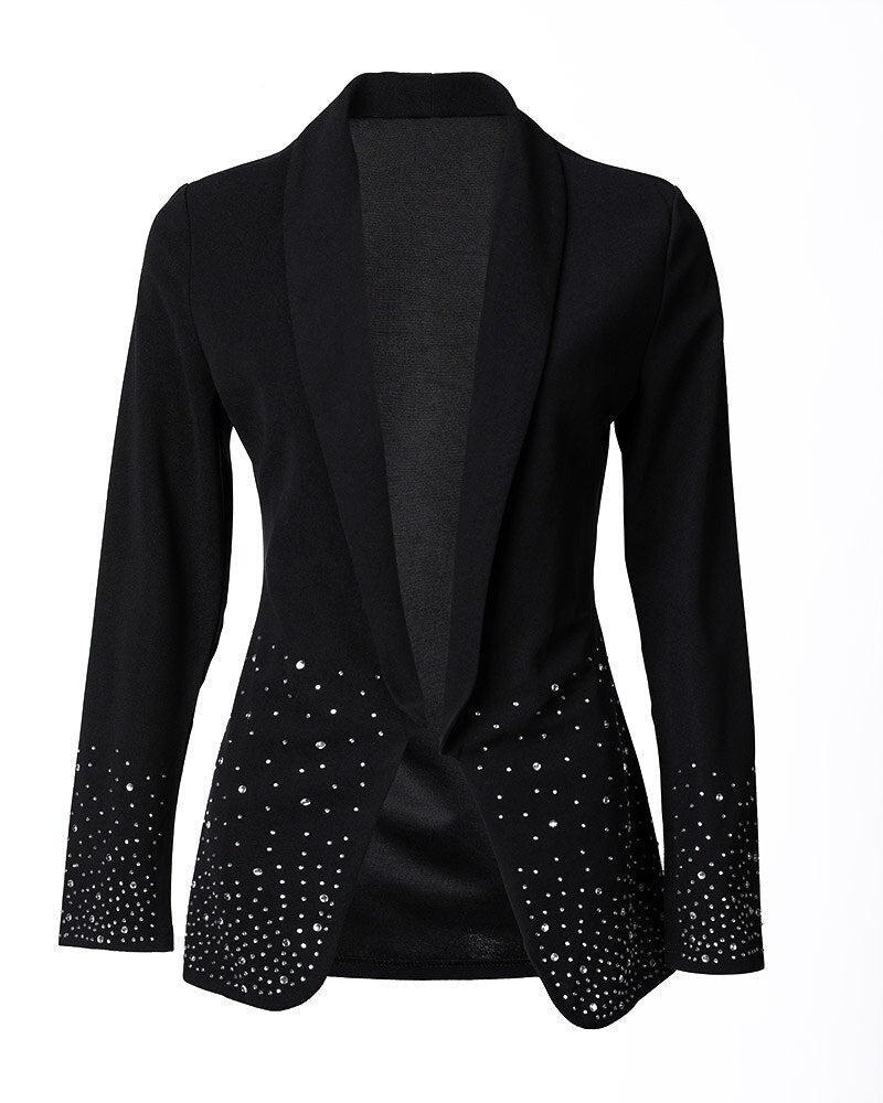 Claire - Schwarz Lang Ärmel Blazer