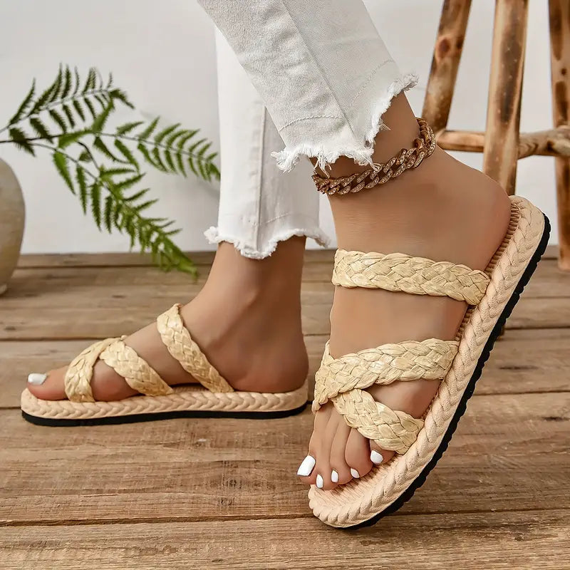 Slip On Plattform gewebt Crisscross Bands Dias - Derica