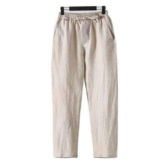 Leinen Pantalon (gerade Passform) - Peter