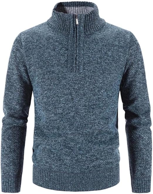 Lässiger Halb-Reißverschluss Thermopullover - Horje