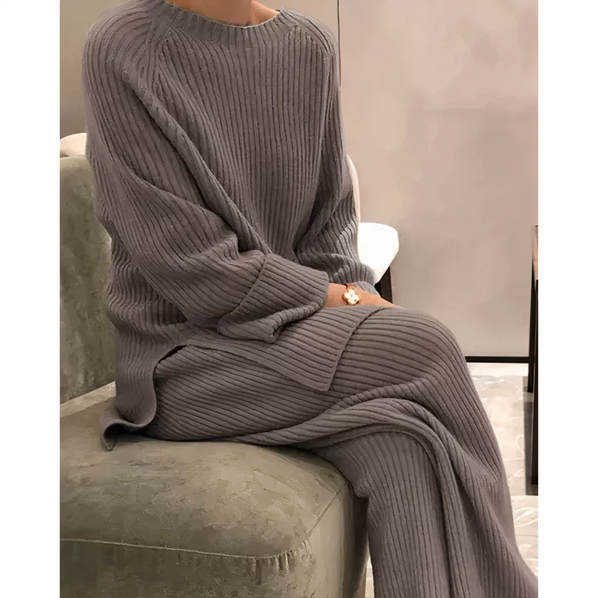 Gretchen – Bequemer Strickpullover und Hose für Damen