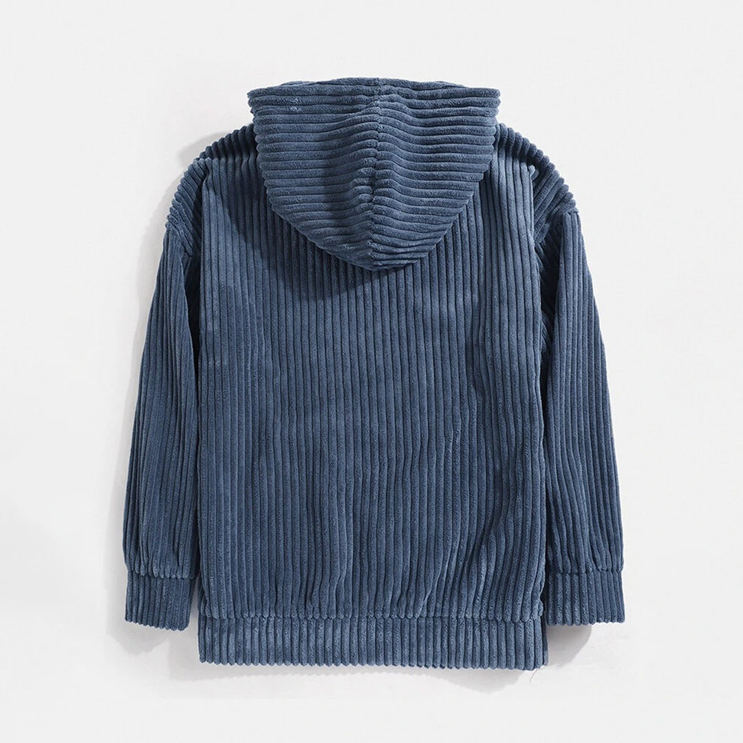 Kapuzenpullover aus geripptem Cord - Kierazo