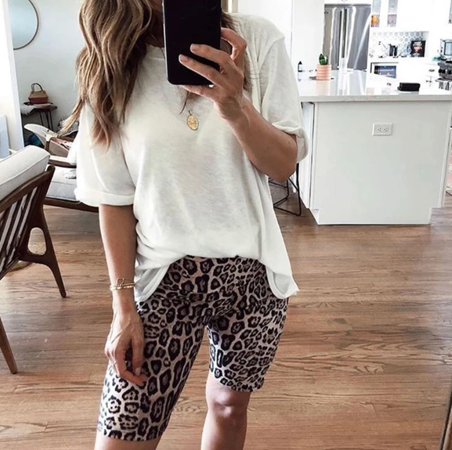 Radlerhose mit Animal-Print - Hirma