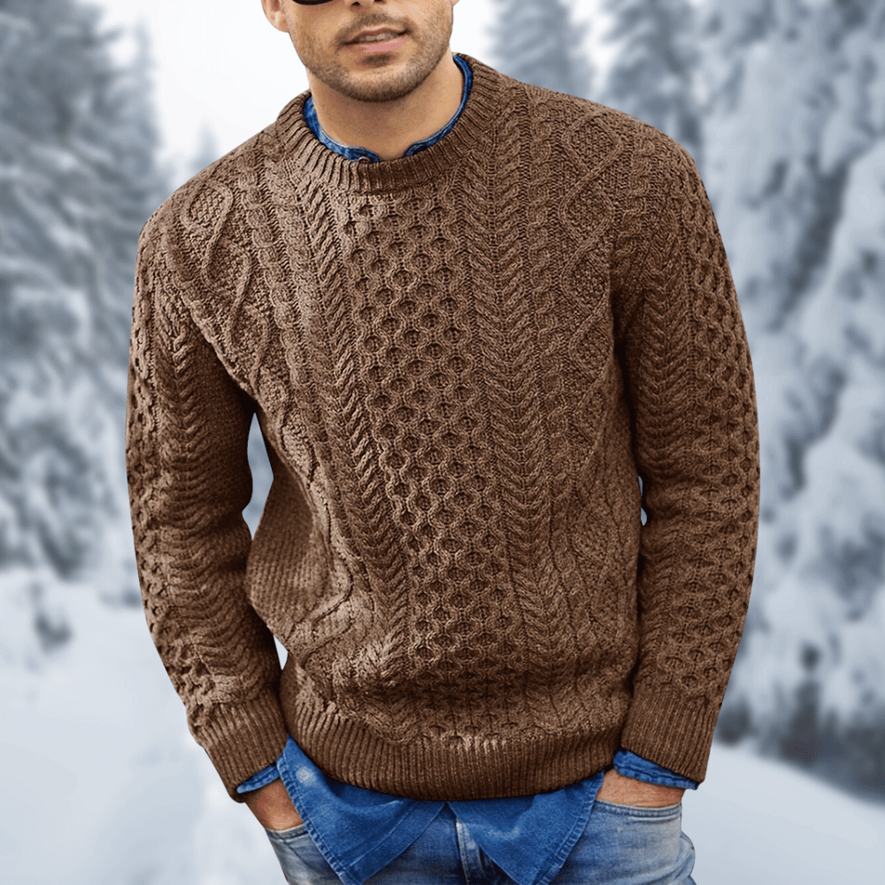 Benn - Warmer langärmeliger Strickpullover für Männer im Winter