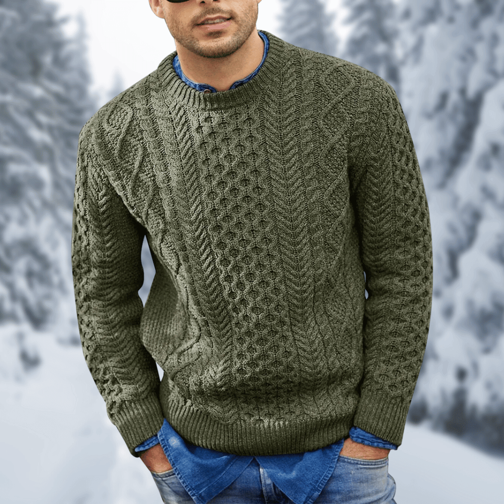 Benn - Warmer langärmeliger Strickpullover für Männer im Winter