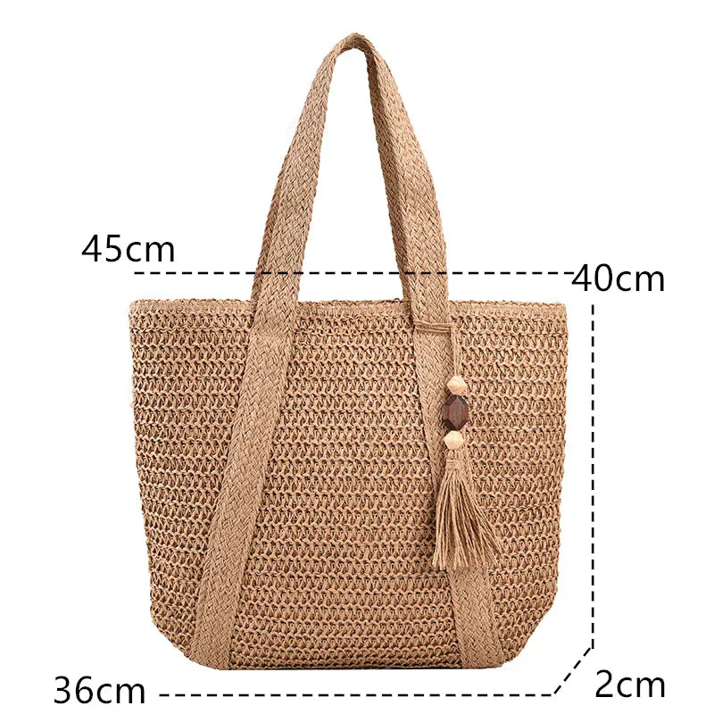 Weave Tote Sommer-Strandtasche - Orvena