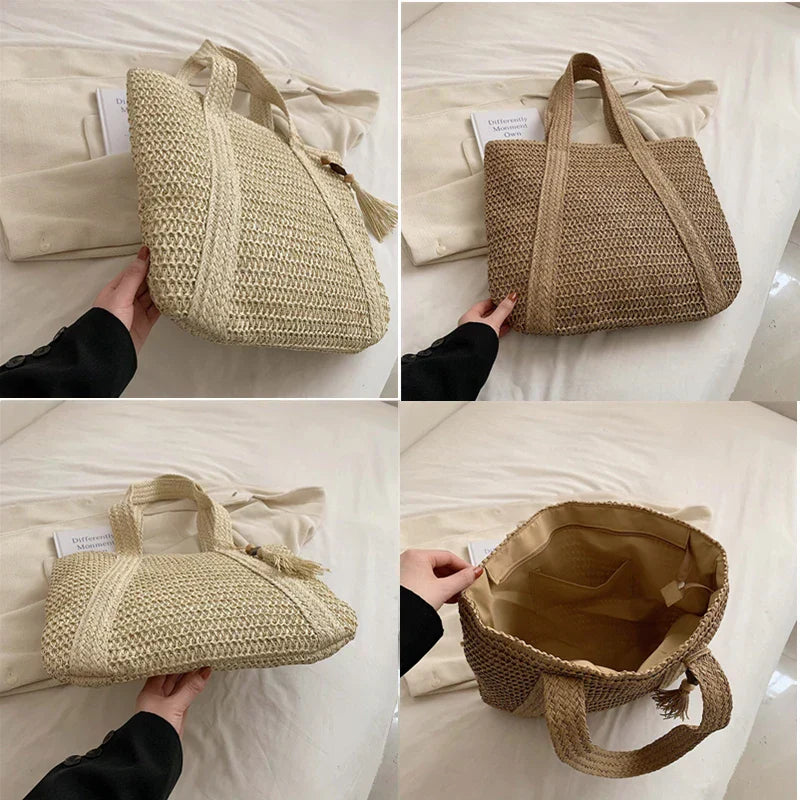 Weave Tote Sommer-Strandtasche - Orvena