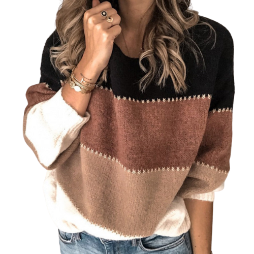 Warmer gestreifter Pullover - Gretel