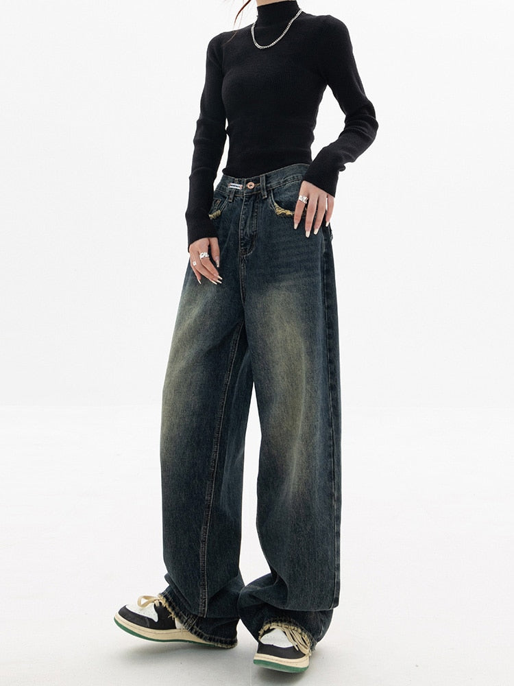 Damen Vintage Baggy Jeans - Gesche