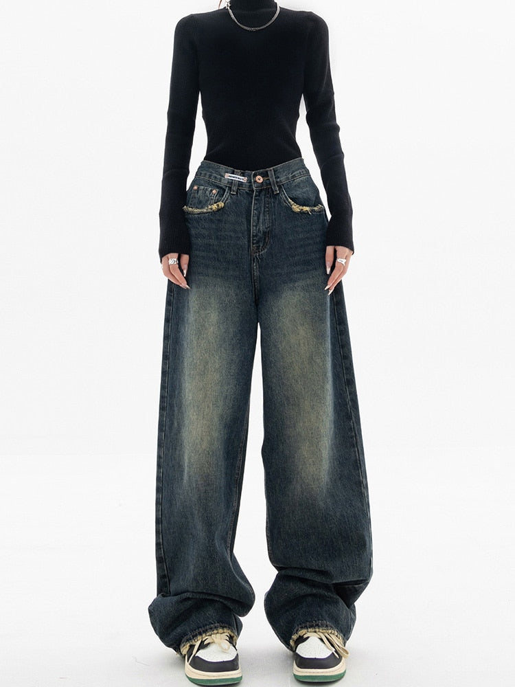 Damen Vintage Baggy Jeans - Gesche