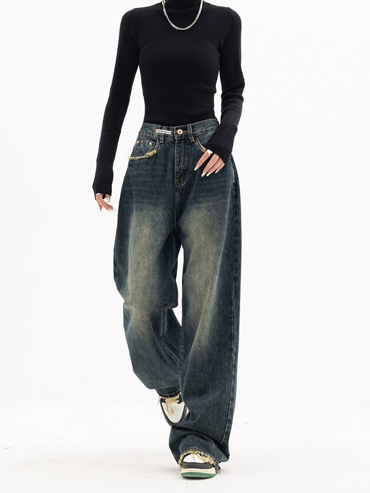 Damen Vintage Baggy Jeans - Gesche