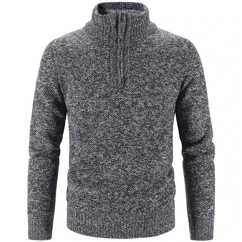 Lässiger Halb-Reißverschluss Thermopullover - Horje