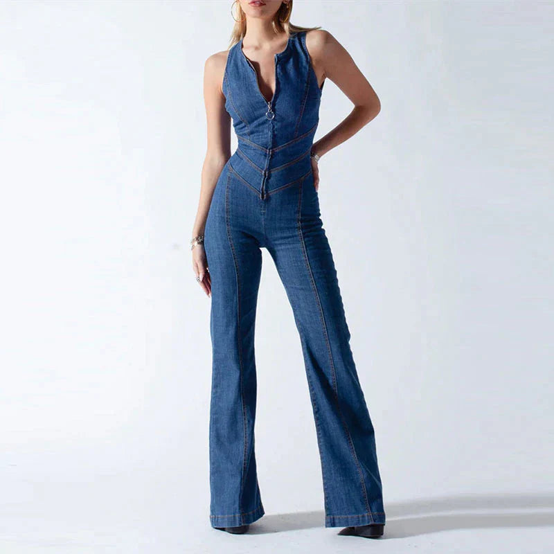 Cassie - Bodycon Rückenfreier Herz Jumpsuit