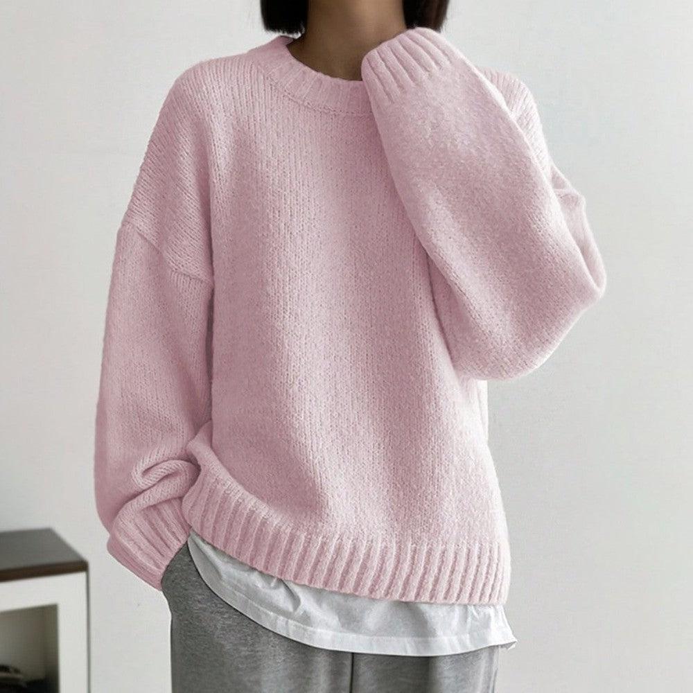 Rosa schlichter Pullover - Dorte