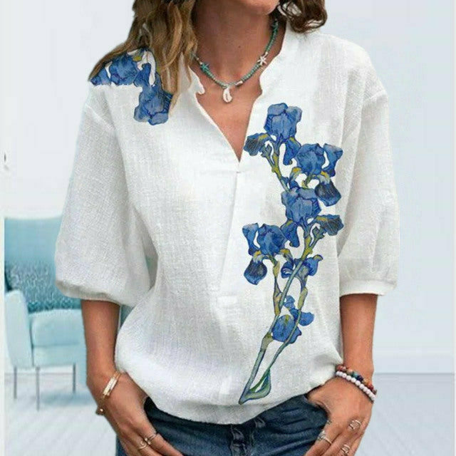 Melia - Lässige Bluse Mit Blumendruck