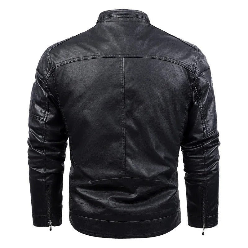 Quillon -  Motorrad Warme Fleece Lederjacke