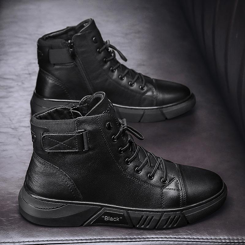 Robuste schwarze Herrenschuhe - Rico