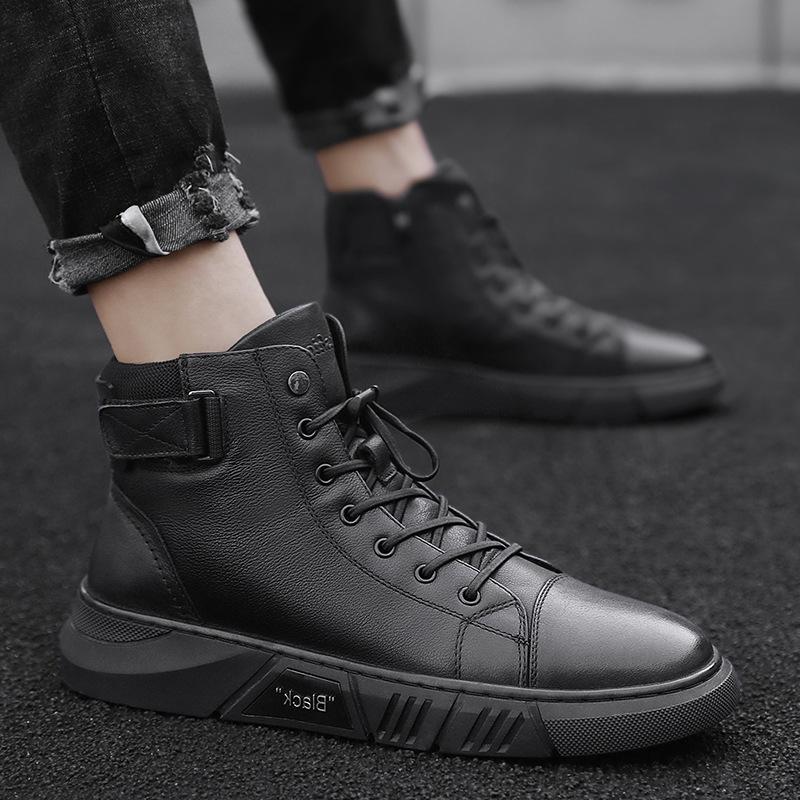 Robuste schwarze Herrenschuhe - Rico