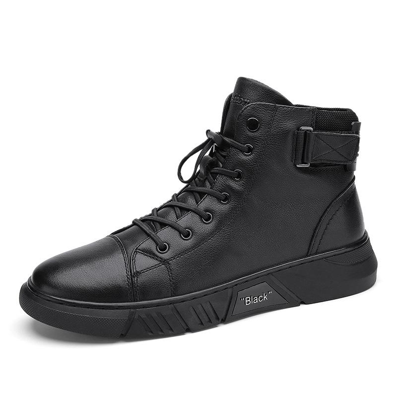 Robuste schwarze Herrenschuhe - Rico