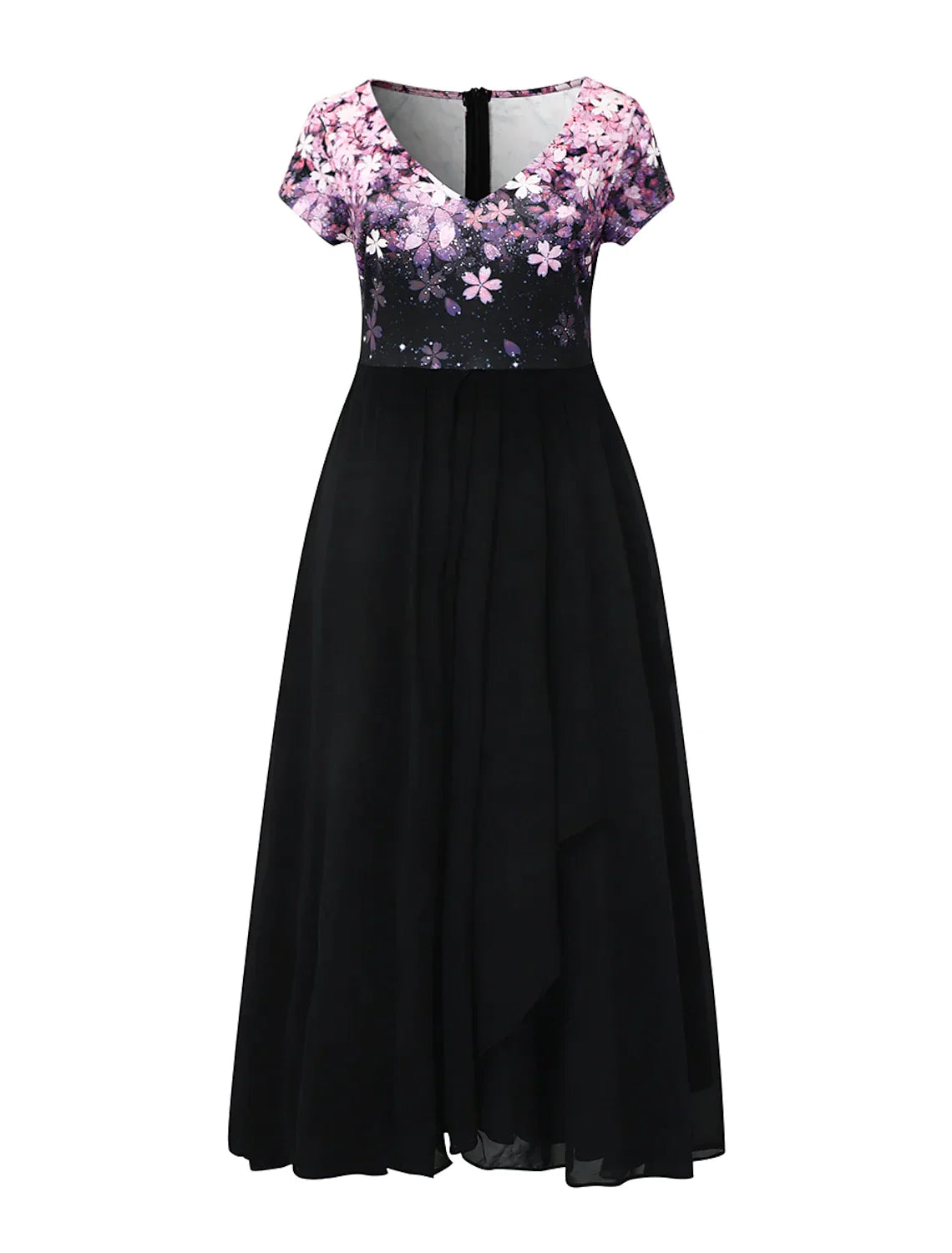 Cadenza - Florale Eleganz Midi Spitzenkleid