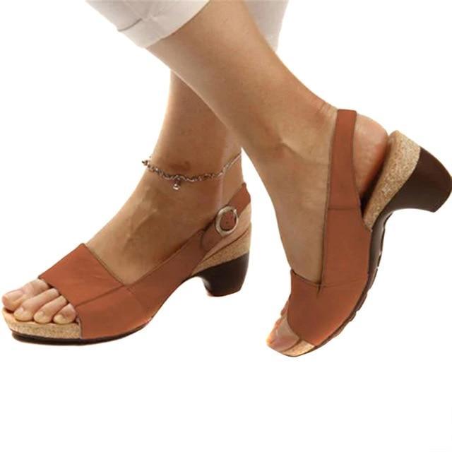 Orthoheel  - Elegante Orthopädische Sandalen mit extrem stabilem Halt trotz Absatz