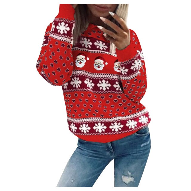 Olivian - Weihnachtlicher weicher Strickpullover für Frauen