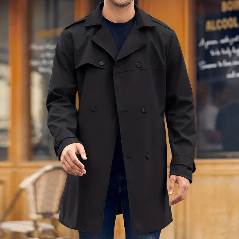 Klassischer Winter-Trenchcoat mit doppelreihigen Knöpfen - Lorentz